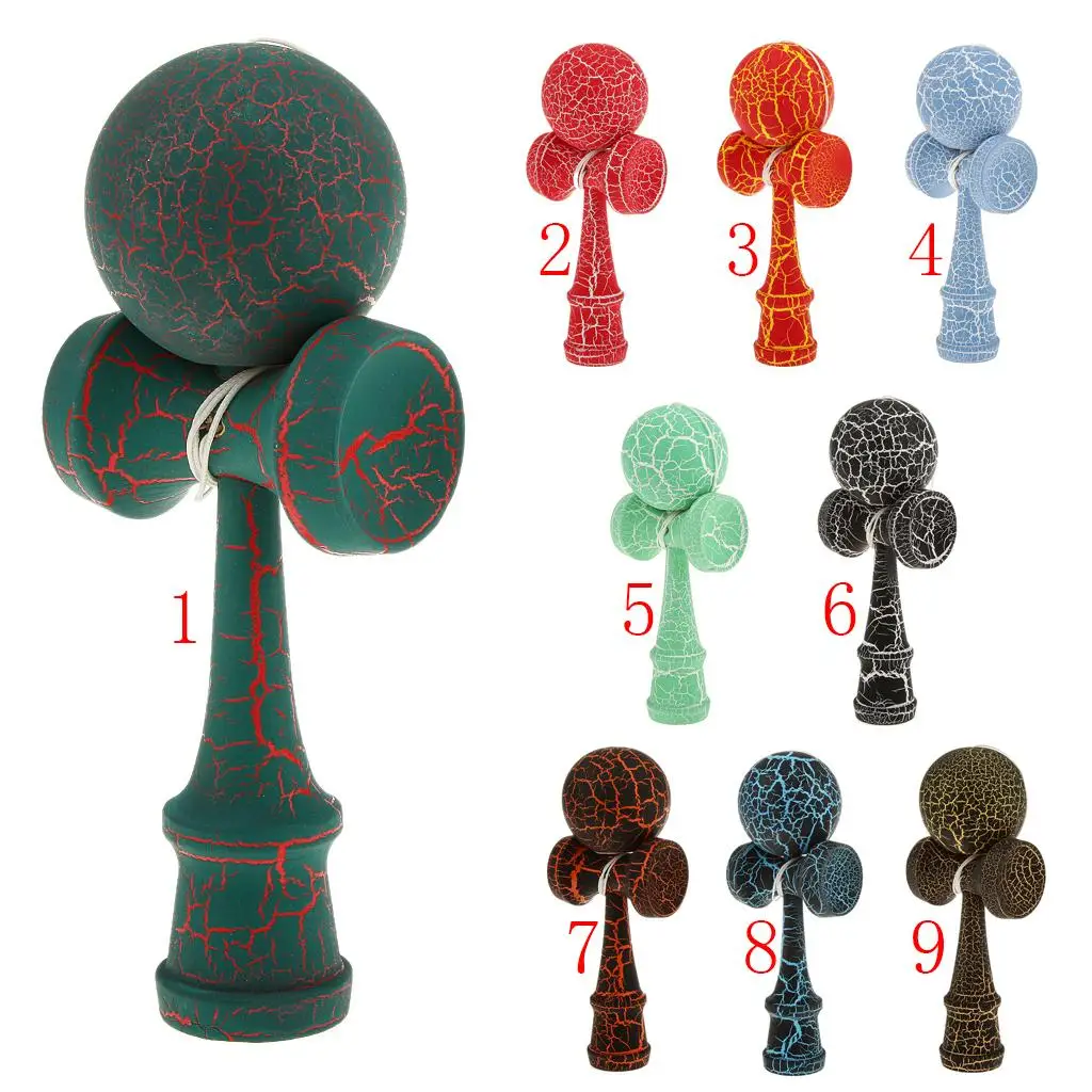 Full Crackle Paint Kendama Japanese Traditional Toy Kids Wooden Skill Ball Games Full Crackle Paint Kendama Japanese Traditional Toy Kids Wooden Skill Ball Games