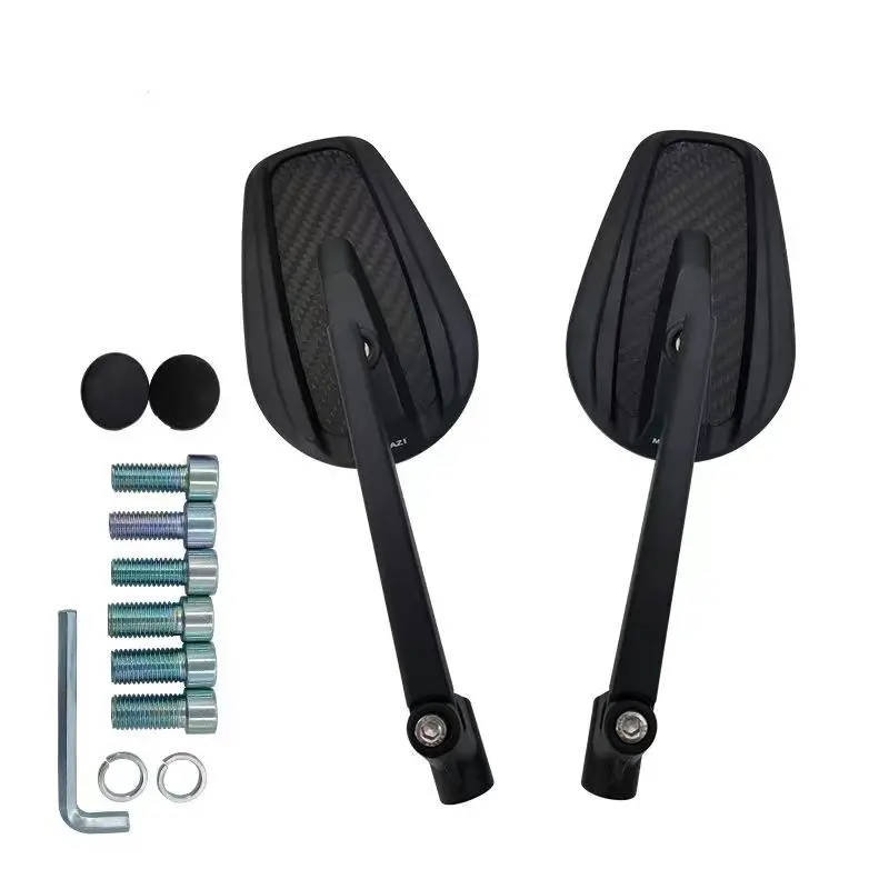 Pair 8/10MM Motorcycle Rearview Mirror True carbon fiber Mirror Modified Rear Mirror Motorbike Accessorie Universal