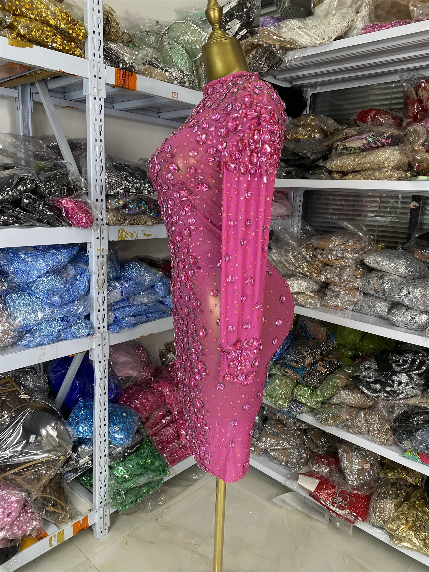 Women Luxury Sparkly Rhinestones Mesh See Through Bodycon Knee Length Dress Evening Club Party Dresses Singer Stage Costumes - AliExpress 200000345 Women Luxury Sparkly Rhinestones Mesh See Through Bodycon Knee Length Dress Evening Club Party Dresses Singer Stage Costumes - AliExpress 200000345