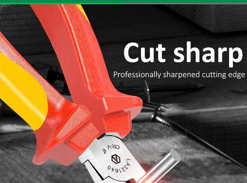 Description Picture 4 of itemLAOA VDE Curved Needle Nose Pliers Isolated Wire Cutter Cr-V Electrician Pliers