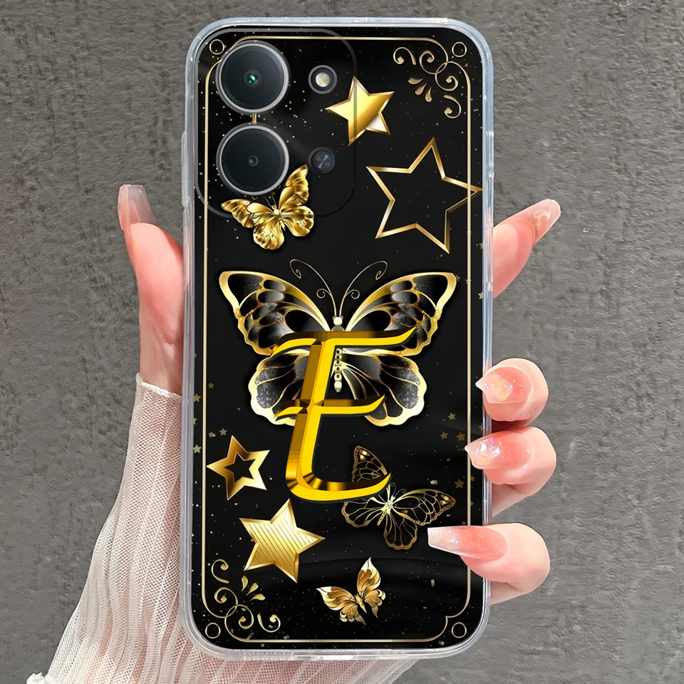 Yellow Star Butterfly Soft Transparent Phone Protector Case