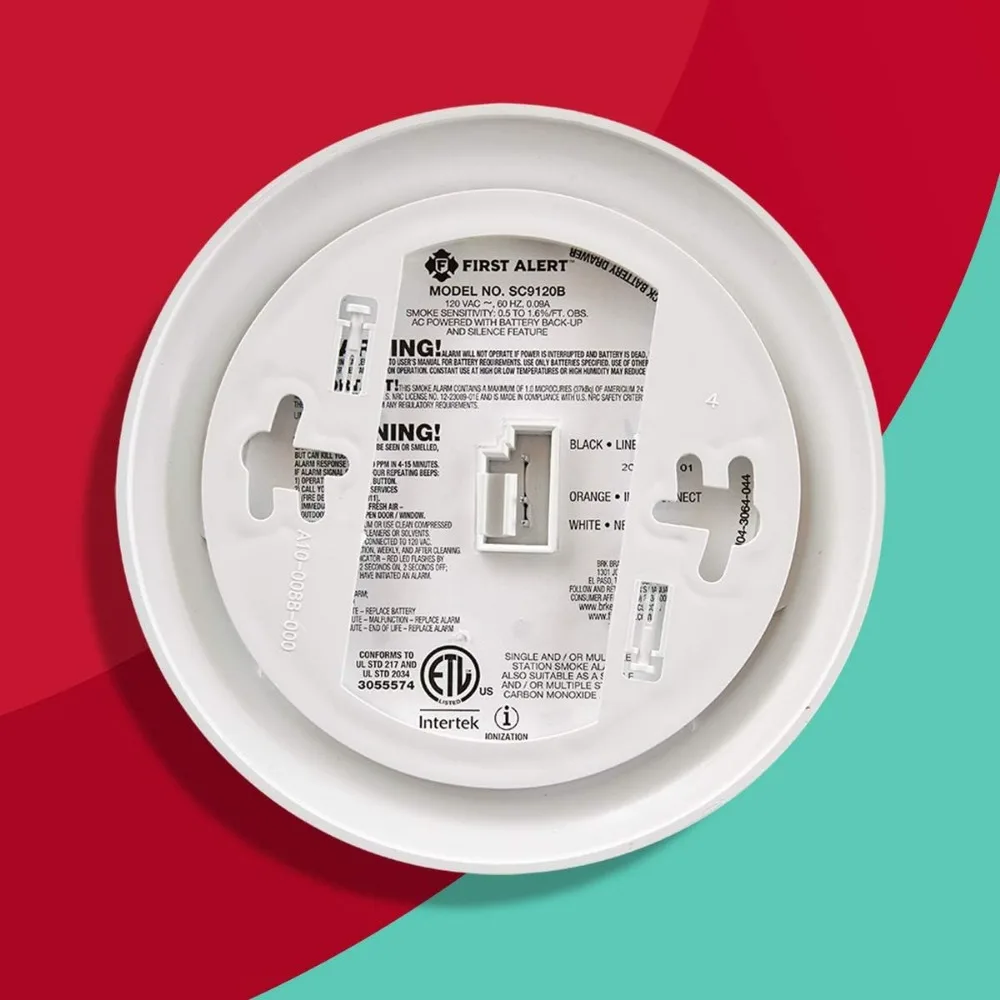 BRK SC9120B-3 Hardwired Smoke and Carbon Monoxide (CO) Detector with Battery Backup, White, Pack of 3 6