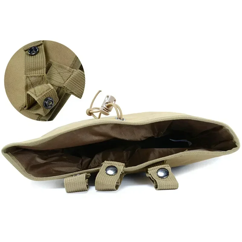 Soft Dump Pouch Tactical Recovery Pouch Drawstring Magazine Recycling Hunting Gear Small Waist Bag Belt Accessories
