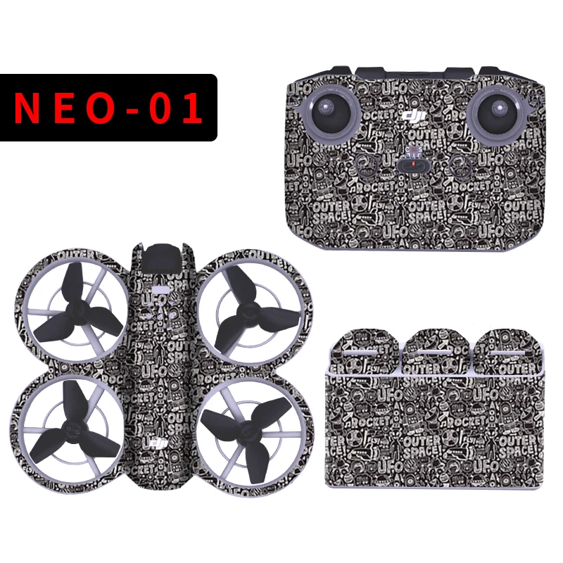 Decorative Sticker Skin Decals Anti-Scratch Protective Film Accessory for DJI NEO Drone Controller Charging Manager