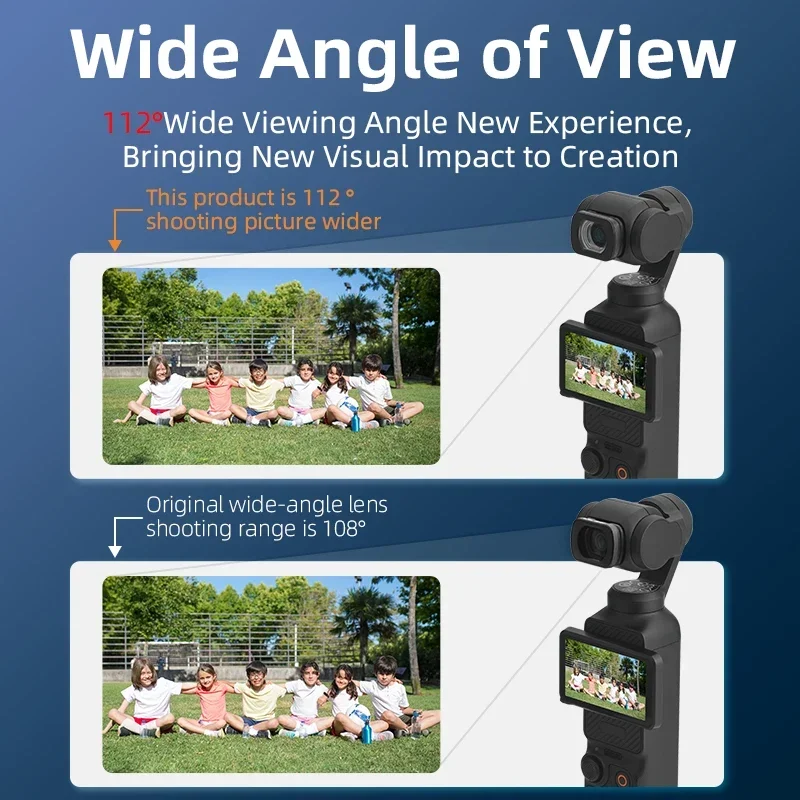 112° Wide-Angle Lens Filter for DJI Osmo Pocket 3,Capture More In