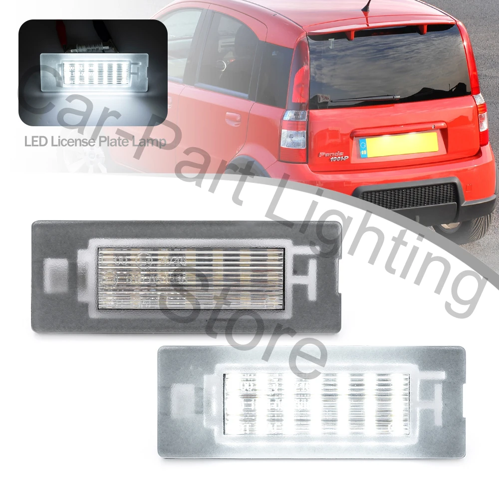 2 Pz Per Fiat Panda Typ 169 03-12 Fiat Panda Typ 312/319 12 + 12V Led Targa Luce Lampada Canbus Error Free