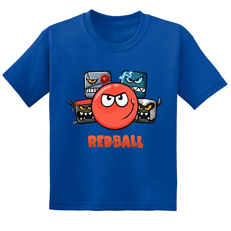 T-shirt en coton à manches courtes pour enfants, vêtements drôles pour bébés garçons et filles, mode d'été, offre spéciale, Red Ball 4 Print Cartoon