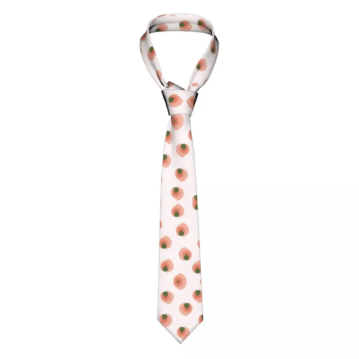 

Peach Fruit Pnk Necktie Men Women Polyester 8 cm Neck Ties for Mens Fashion Wide Shirt Accessories Gravatas Business