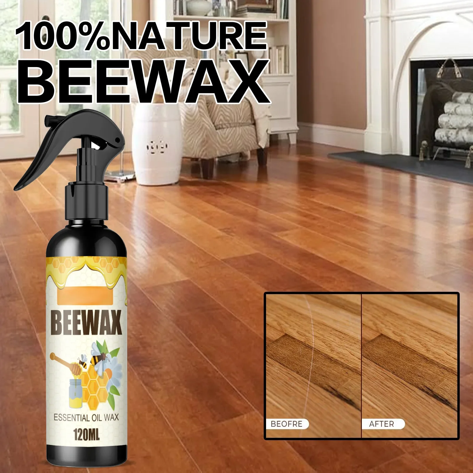 Spray De Cera De Abejas Para Muebles Adecuado Para Limpiar Pisos, Moda de  Mujer