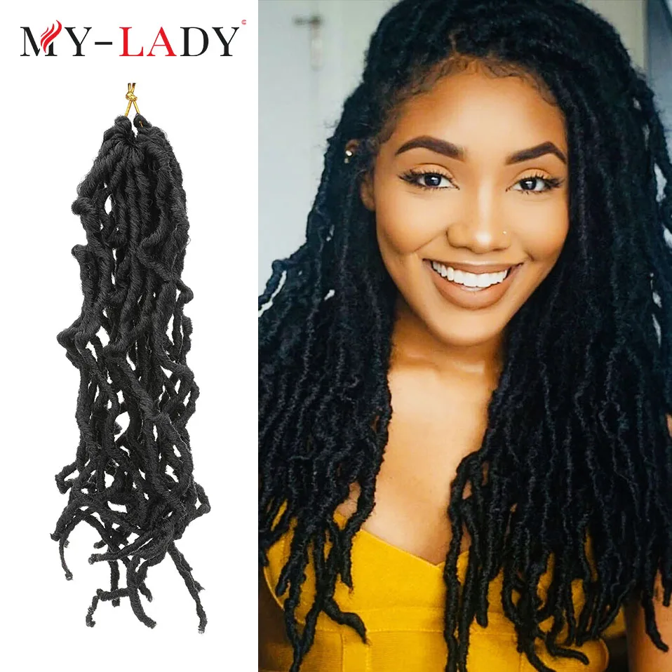 My-Lady Synthetic Faux Locs Crochet Braid Long Soft African For Afro Woman Organic Artificial Extensions Strand Freedom Hair women senior artificial leather scrunchies elastic hairband girls rubber band lady hair accessories hair ties ponytail holder