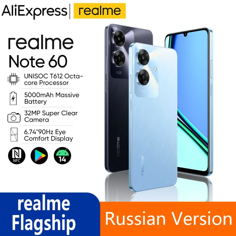 Original realme Note 60 Smartphone 32MP Camera 6.74'' 90Hz