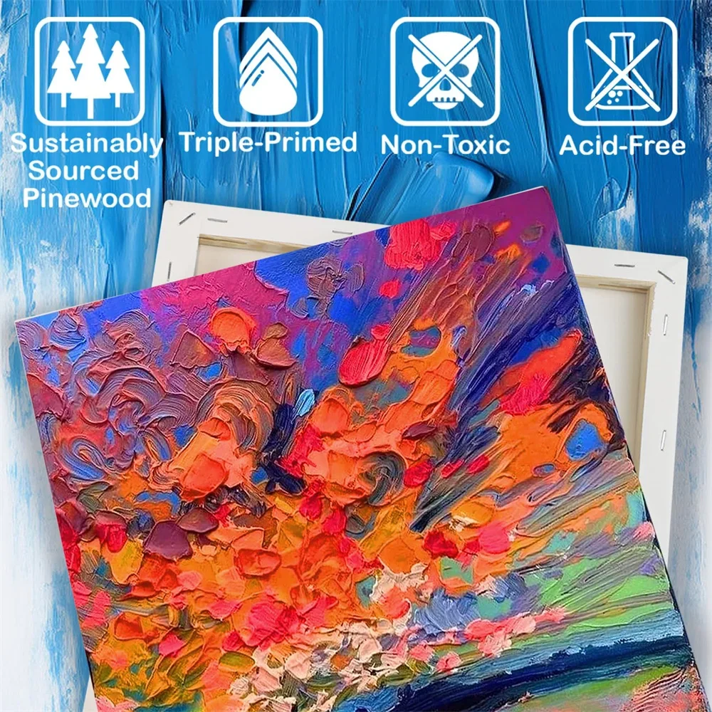 Mini Stretched Artist Canvas Board 12 Sets