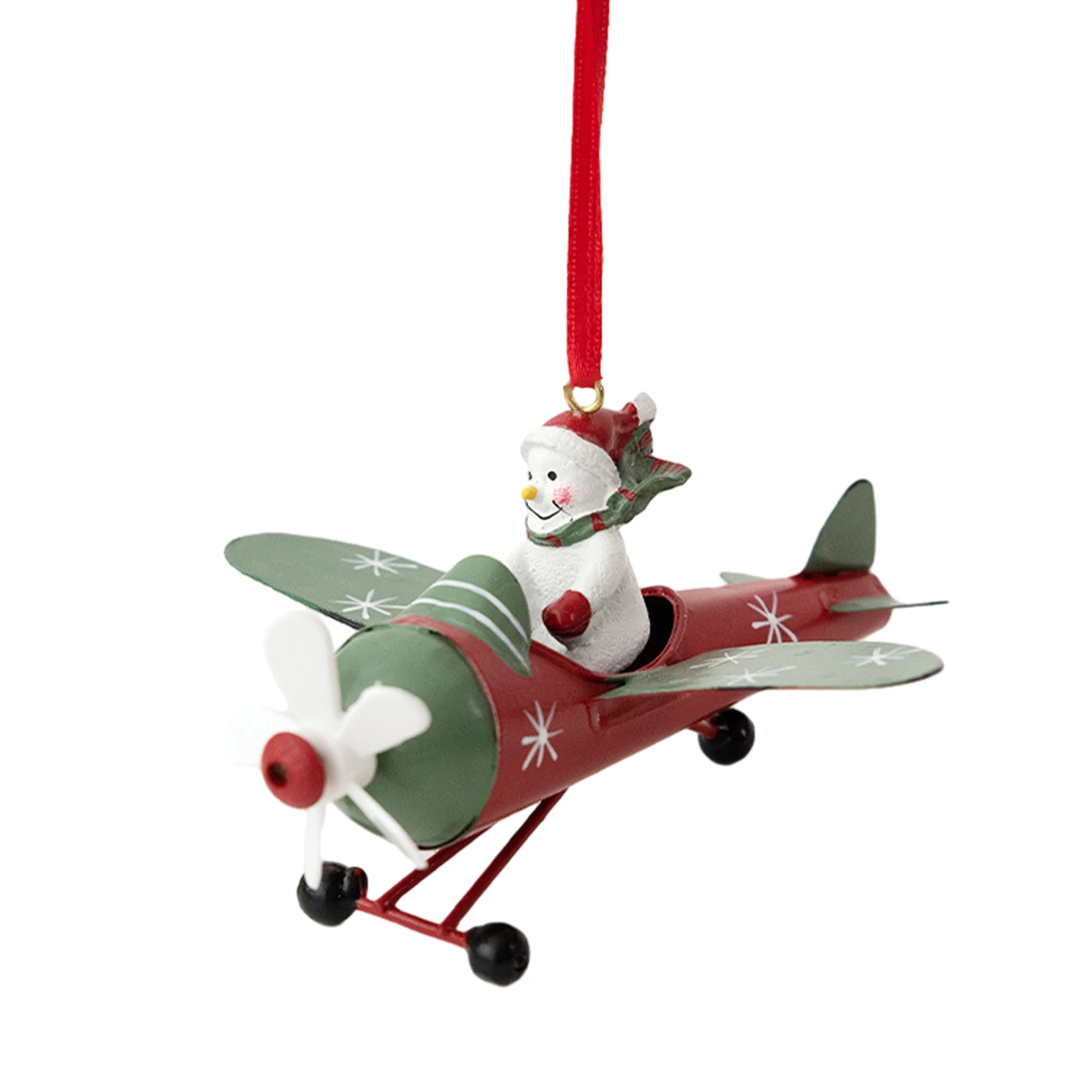 

Santa Snowman Funny Cute Home Decor Iron Exquisite Christmas Pendant Flying Plane Hanging Festive Atmosphere Gift Easy Install