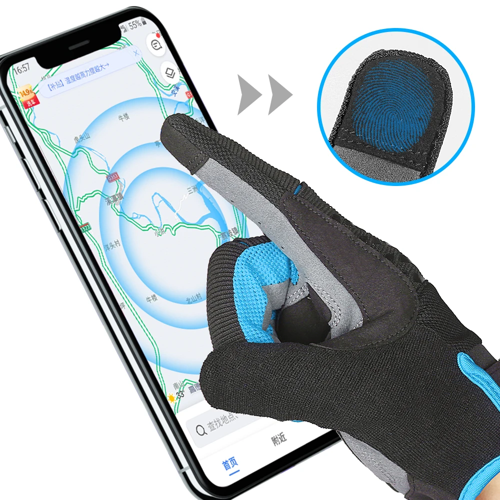 Autumn Winter Outdoor Bike Cycling Gloves Full Finger Touchscreen Anti-slip Shock Wear Hiking Running Motorcycle Gloves Men