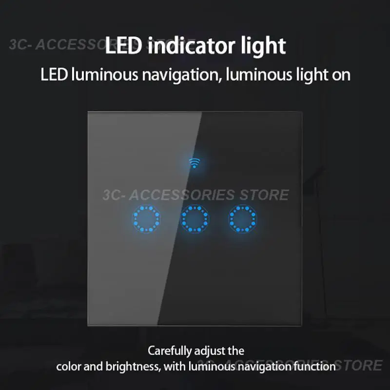 

Работает с Amazon Alexa Home, беспроводные переключатели, европейский стандарт, Wi-Fi, сенсорный переключатель для умного дома, умный переключатель 90-250 В
