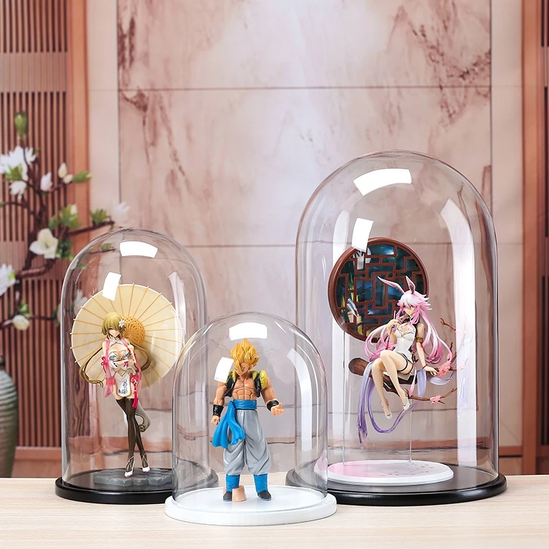 Diameter=30 Height=35cm 40cm 43cm 50cm 60cm Big Glass Dome Decoration Black Base Transparent Cover Wedding DIY Friend Favor Gift 5