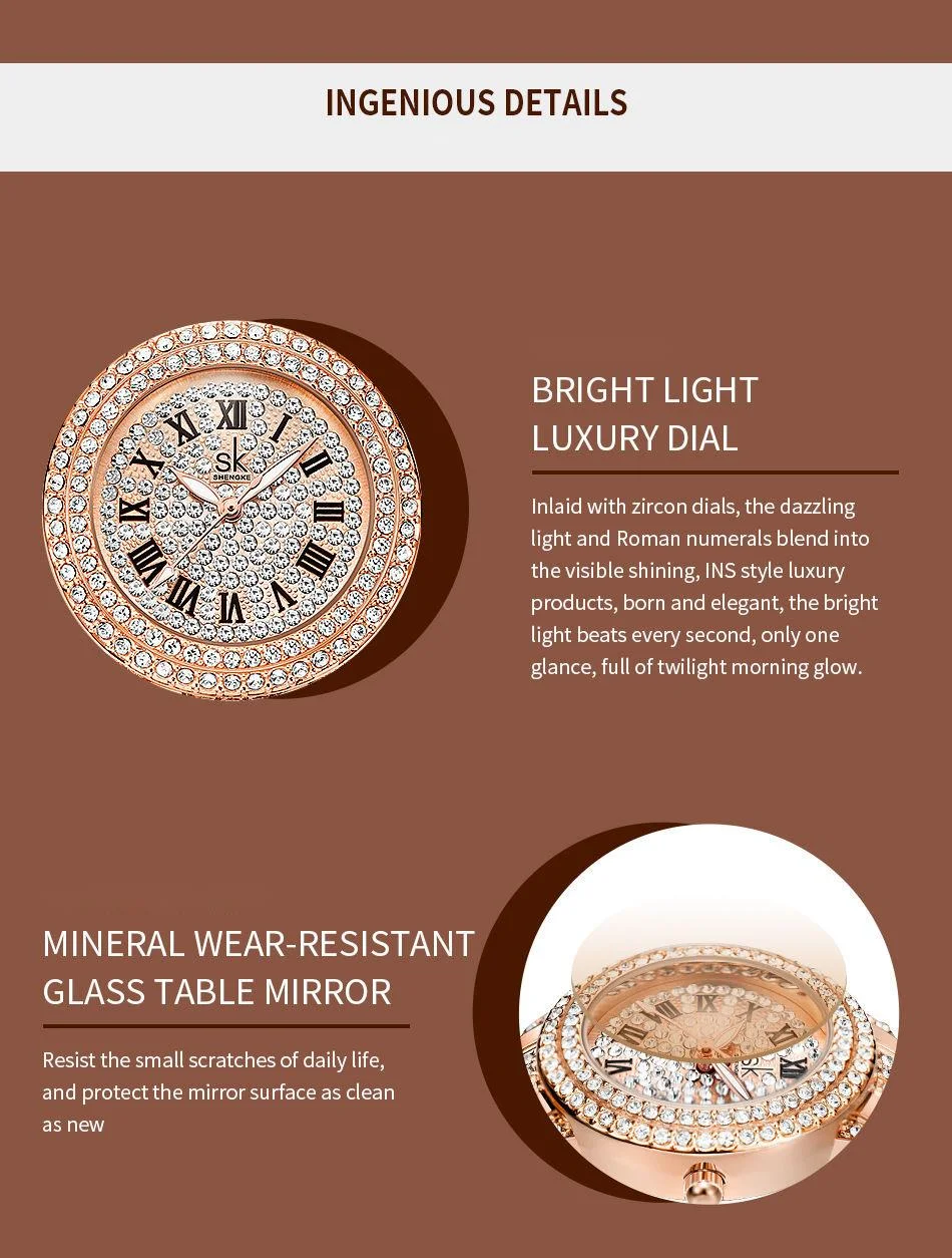 Reloj de cuarzo para mujer elegante moda lujo y diamantes_voghion.com