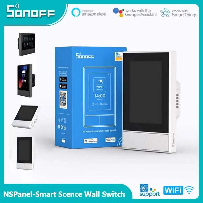 Sonoff Ns Panel Smart Scene Wall Switch Eu/ Us Wifi Smart Termostato Display Panel Control Funziona Con Alexa Google Home