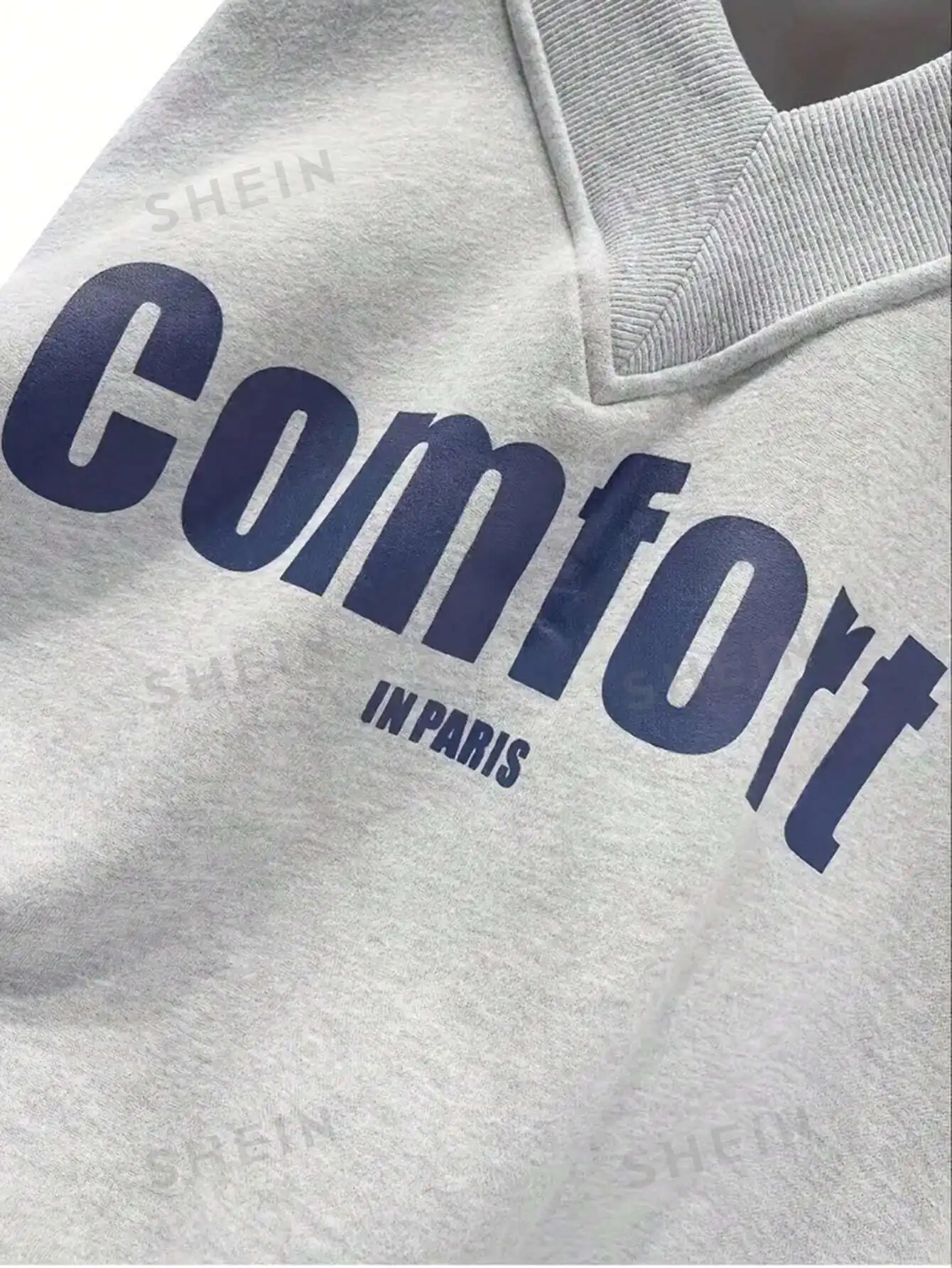 EZwear Letter Graphic Drop Shoulder Sweatshirt