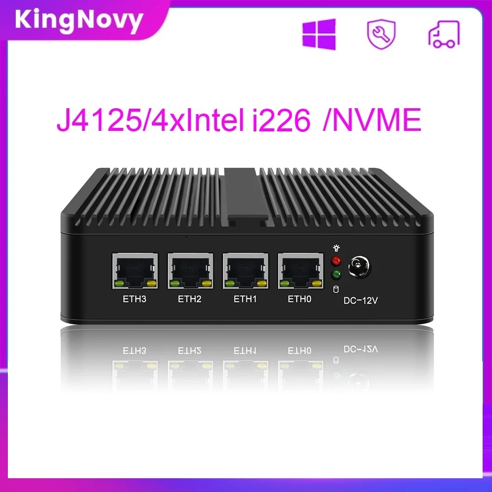 4-LAN-Fanless-Mini-PC-Celeron-J4125-2-5G-pfSense-Router-Intel-i226 ...