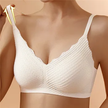 Soutien-gorge une pièce sexy pour femmes, sans anneau en acier, respirant, grande taille, sous-vêtements, rassemblement, push up, lingerie simple, bralette sans couture, nouveau, 2023