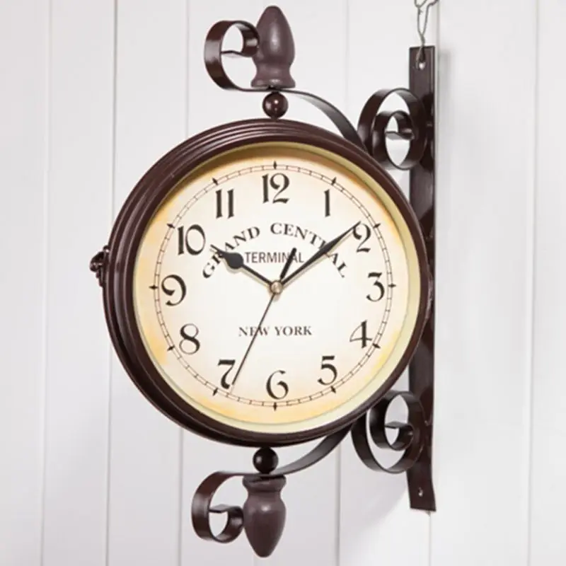 European Vintage Double Sided Wall Clock wall clock