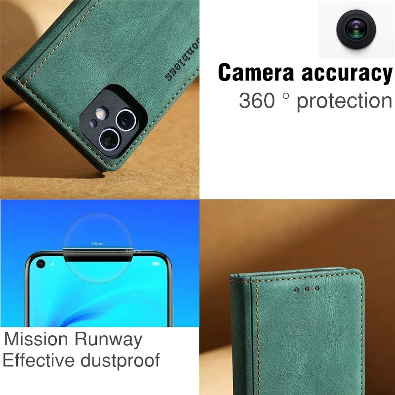 CADORABO Cover Con Chiusura Magnetica, Funzione Stand E Tasca Per Le Carte CUSTODIA A LIBRO Per MOTO G5 PLUS, Rosso Mela - Foto 8