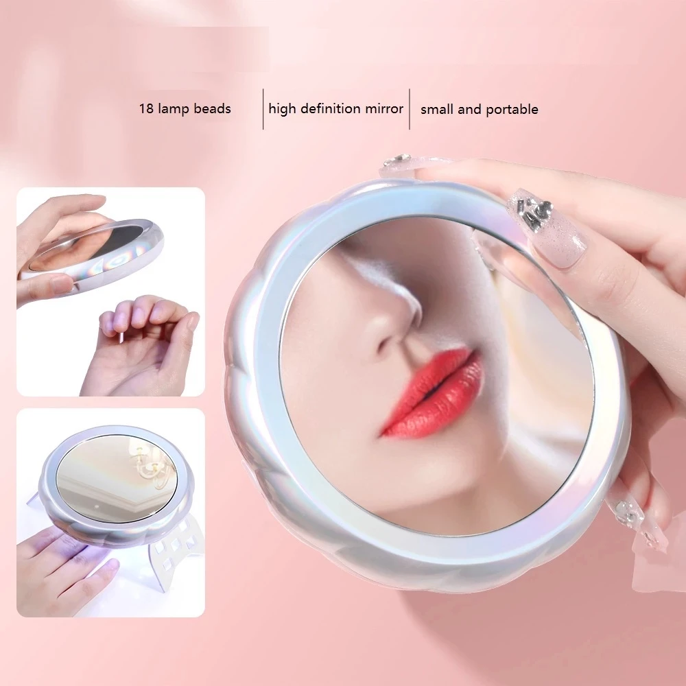 

New nail light therapy machine makeup mirror 3 in 1 nail light therapy lamp led/uv baking lamp nail machine
