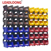 LEADLOONG V3 Garage Box 12pc 11x5x5inch/27.6*13.9*12.8cm Workshop Goods Shelves Organizer Bin Screw Parts Hardware Storage Case