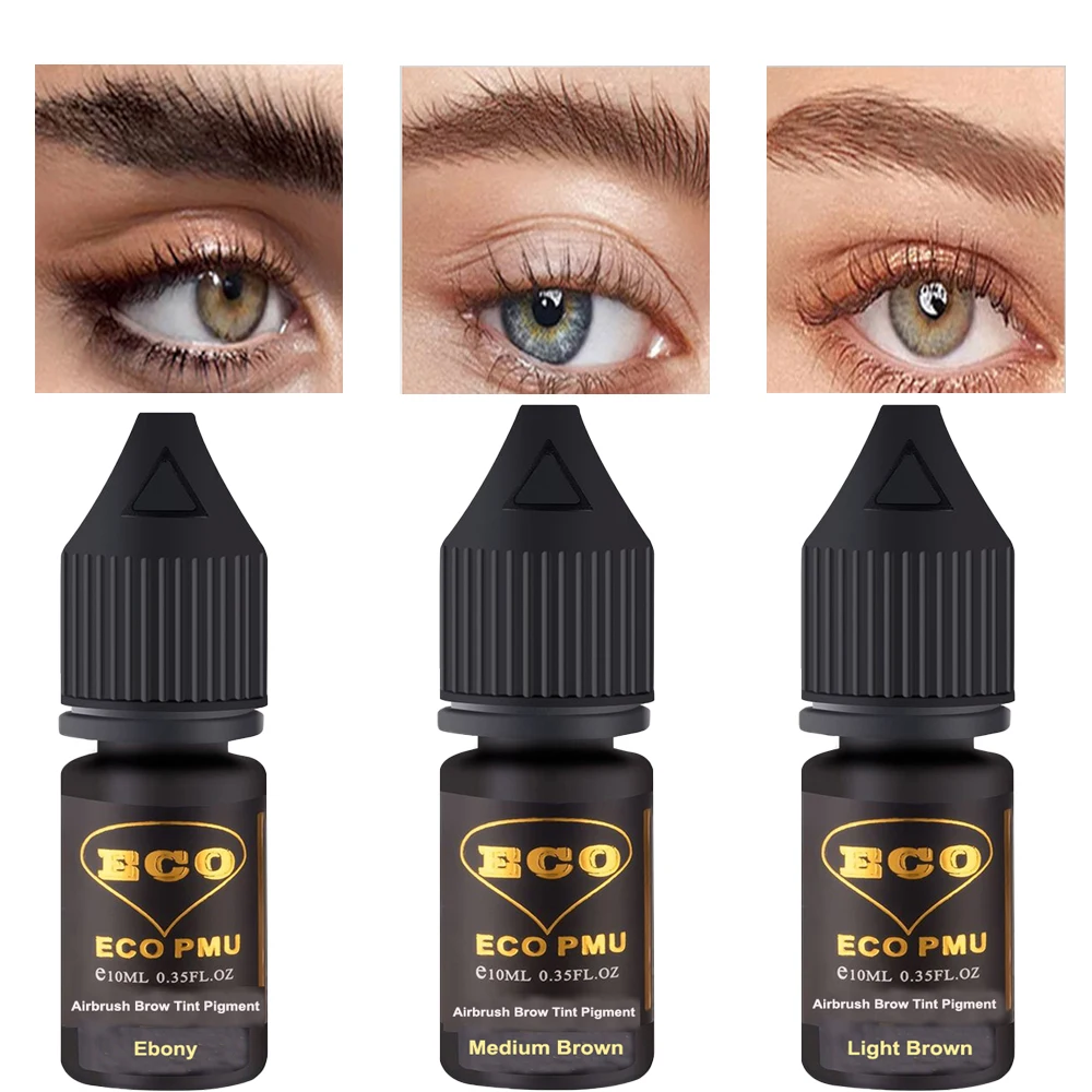 ECO PMU Airbrush Brow Pigment for Hybrid Dye&Tint 10ml tattoo ink tattoo ink pigment