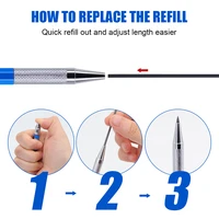 Professional 2.0mm Metal Mechanical Pencil Set with 2B Lead Refill, Automatic Pencil for Office School Writing Supplies 5