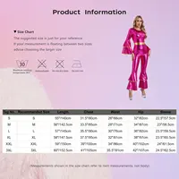 Womens 70S Disco Vintage Jumpsuit Metallic Shiny Flare Sleeve Bodysuit Hippie Bell Bottom Jazz Dance Carnival Rave Party Costume - Image 6