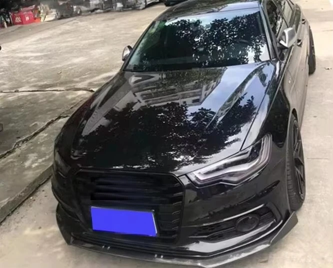 A6 S6 C7 카본 파이버 프론트 스플리터 립 스포일러 디퓨저 사이드 스커트 키트 (A6 C7 S6 S라인 세단 2012 2013 2014 2015용)