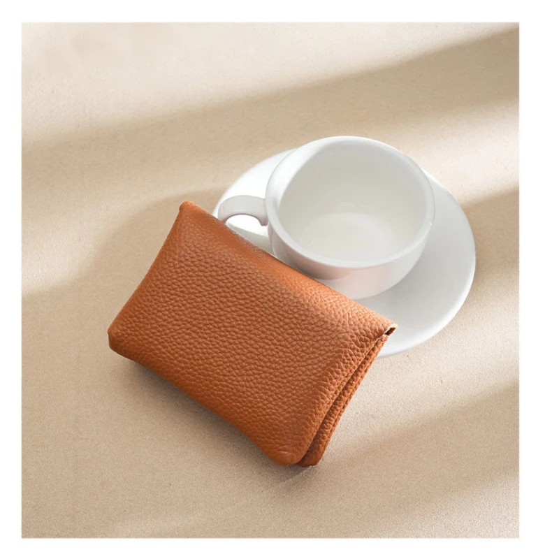 Genuine Leather Short Coin Wallets Card Holder Bag Case Portable Retro Cowhide Small Money Purse For Men Women Earphone Pouch,leather wallet,coin purse wallet,coin purse,women coin purse,card wallet,women wallet