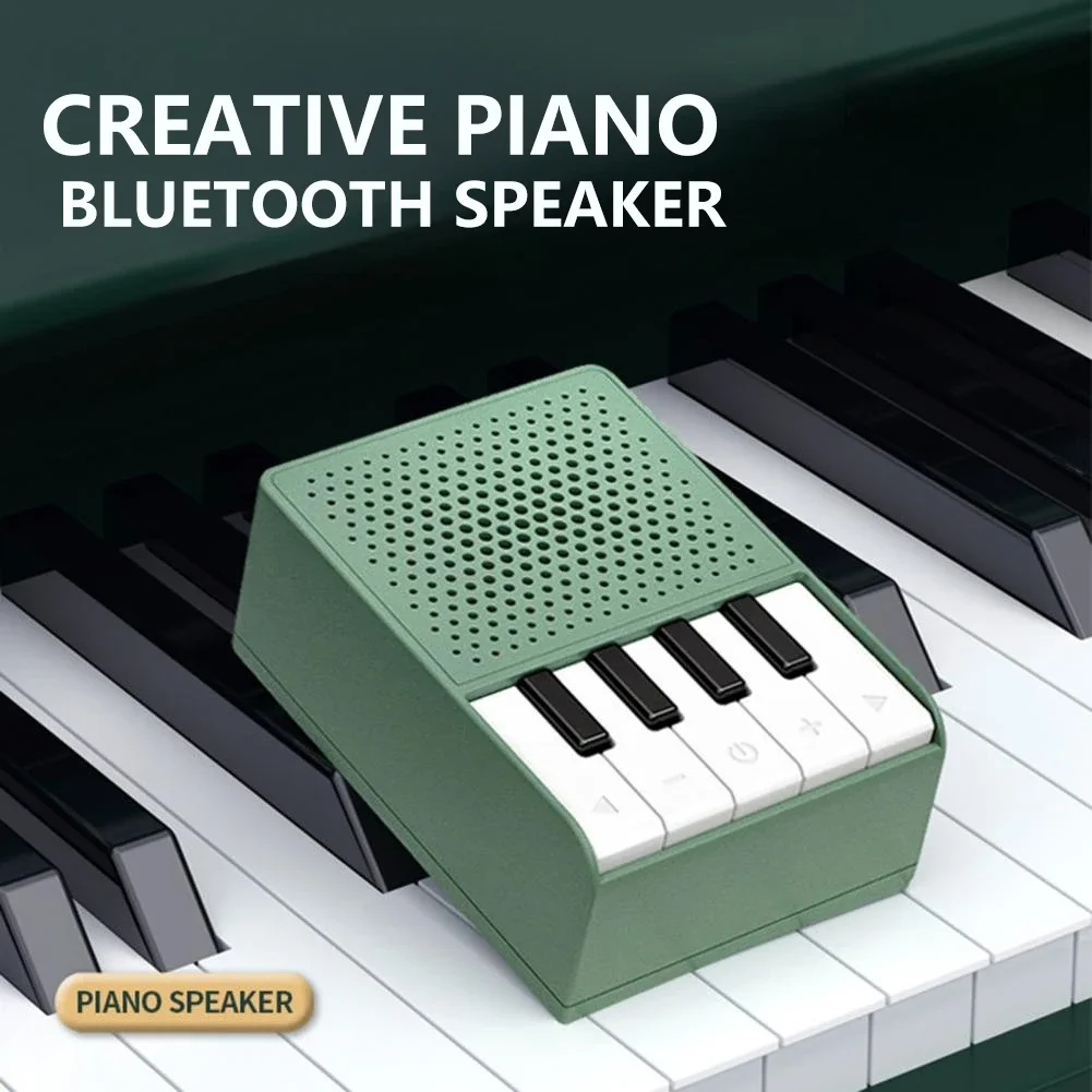 

ZIHOTLE Retro Piano Bluetooth Speakers HiFi Stereo Subwoofer Sound Box Home Desktop Decorative Small Loudspeaker