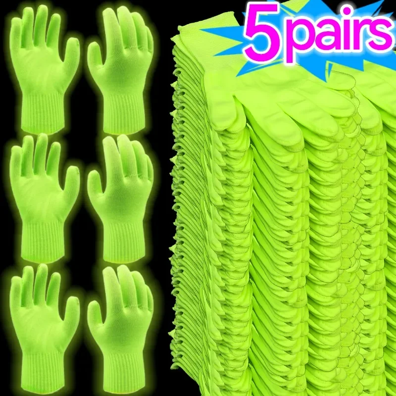 1/5Pairs Fluorescent Gloves Luminous Magic Party UV Bar Atmosphere Props Women Men Vocal Concert Glow in The Dark Neon Mittens fluorescent gloves