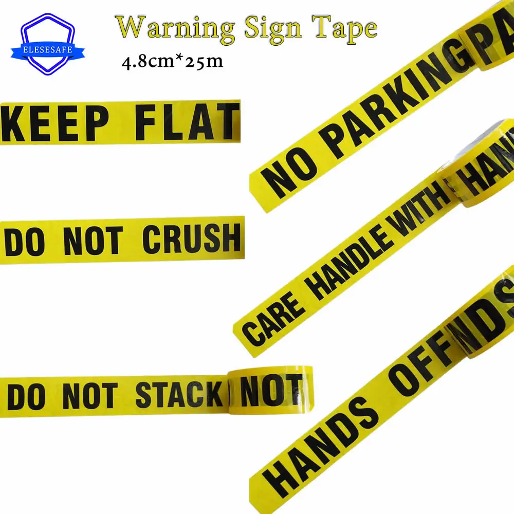 Creative Warning Tape Caution No Parking Sign Barrier Safety Reminder Sticker 48mmx25m for Warehouse Factory School
