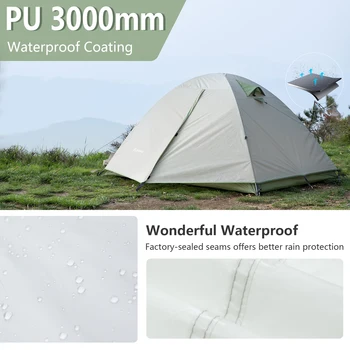 BISINNA Ultralight Outdoor Camping Tent 2 Person Double Layer Waterproof Portable Easy to Set up Tent for Hiking Travelli 3