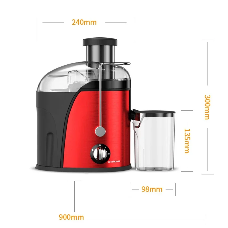 Juicer Centrifugal 400W Electric Orange Juicer Machine Household Large Caliber Residue Separation Vegetable Juicer 220V/110V 6