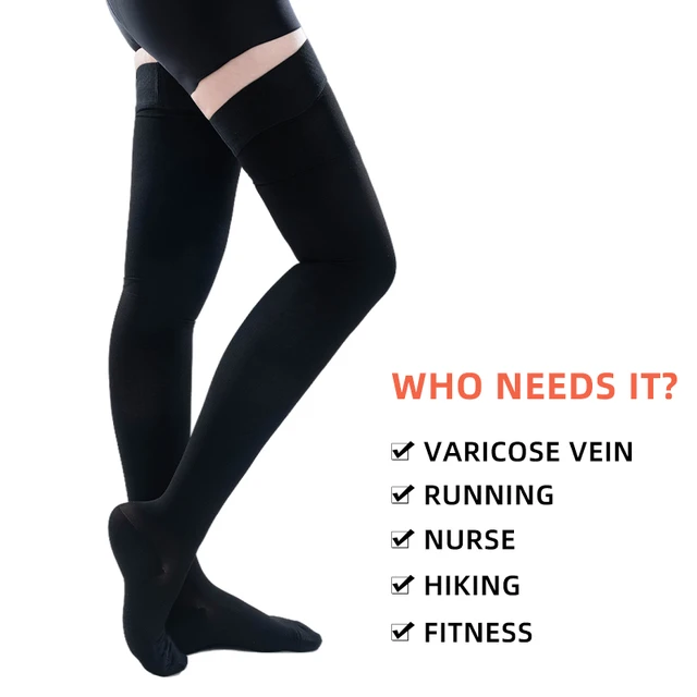 Thigh High Close Toe Medical Compression Stockings Varicose Veins Stocking