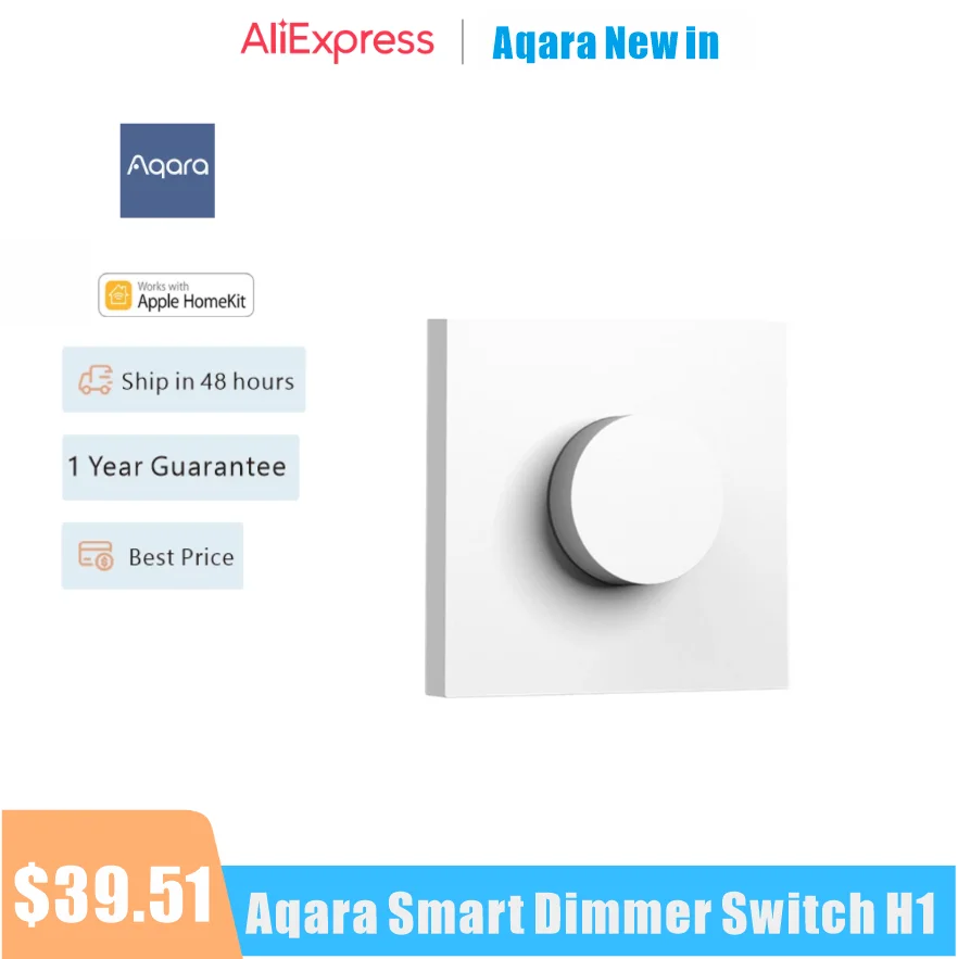 

Aqara H1 Smart Dimmer Wireless Rotary Switch Zigbee 3.0 Remote Control For Smart home Bulb Light Curtain Work with APP Homekit