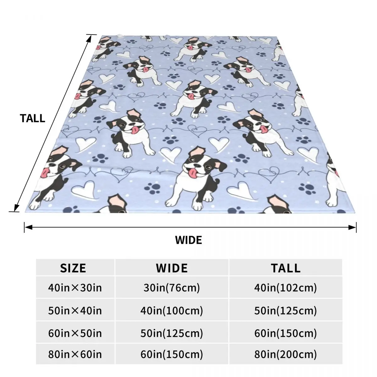 Love Boston Terrier Blanket Animal Travel Flannel Throw Blanket Super Soft Living Room Custom Bedspread Gift 6