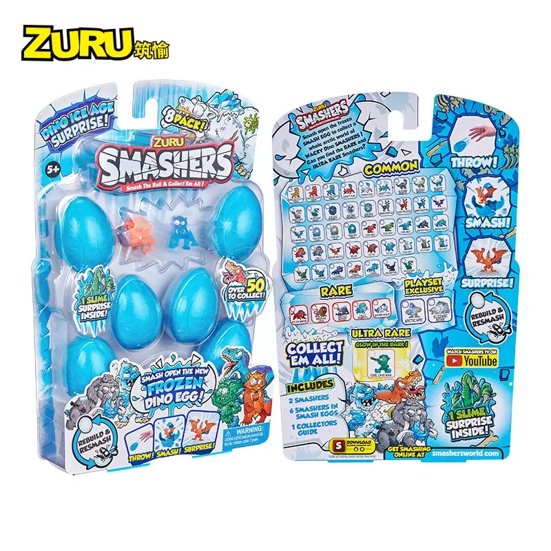 Original Zuru Dinosaur Smashers Smash The Ball Dino Ice Age Surprise Frozen Dino Egg Smash Eggs Figure Boy Toy Gifts Collectable