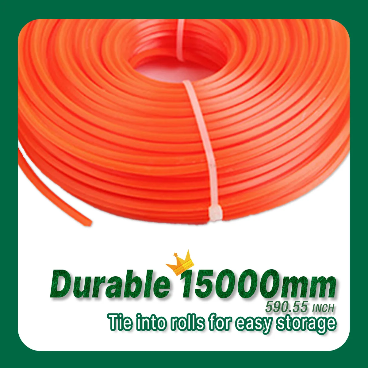 15m*2.0mm/2.4mm/2.7mm/3mm Grass Trimmer Rope Nylon For Mowing Brush Cutter Strimmer Lawn Mower