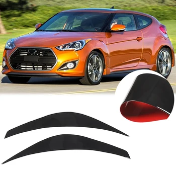 For 2011-2017 Hyundai Veloster headlight eyebrow stickers, car headlight eyebrow decorative stickers, auto accessories 1