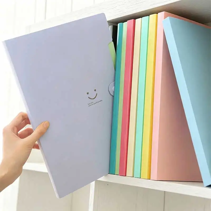 5페이지 클래식 아코디언 파일 폴더 - 플라스틱 소재와 테스트 롤 홀더가 있는 A4 문서 보관 가방 - 내구성이 뛰어나고 확장 가능