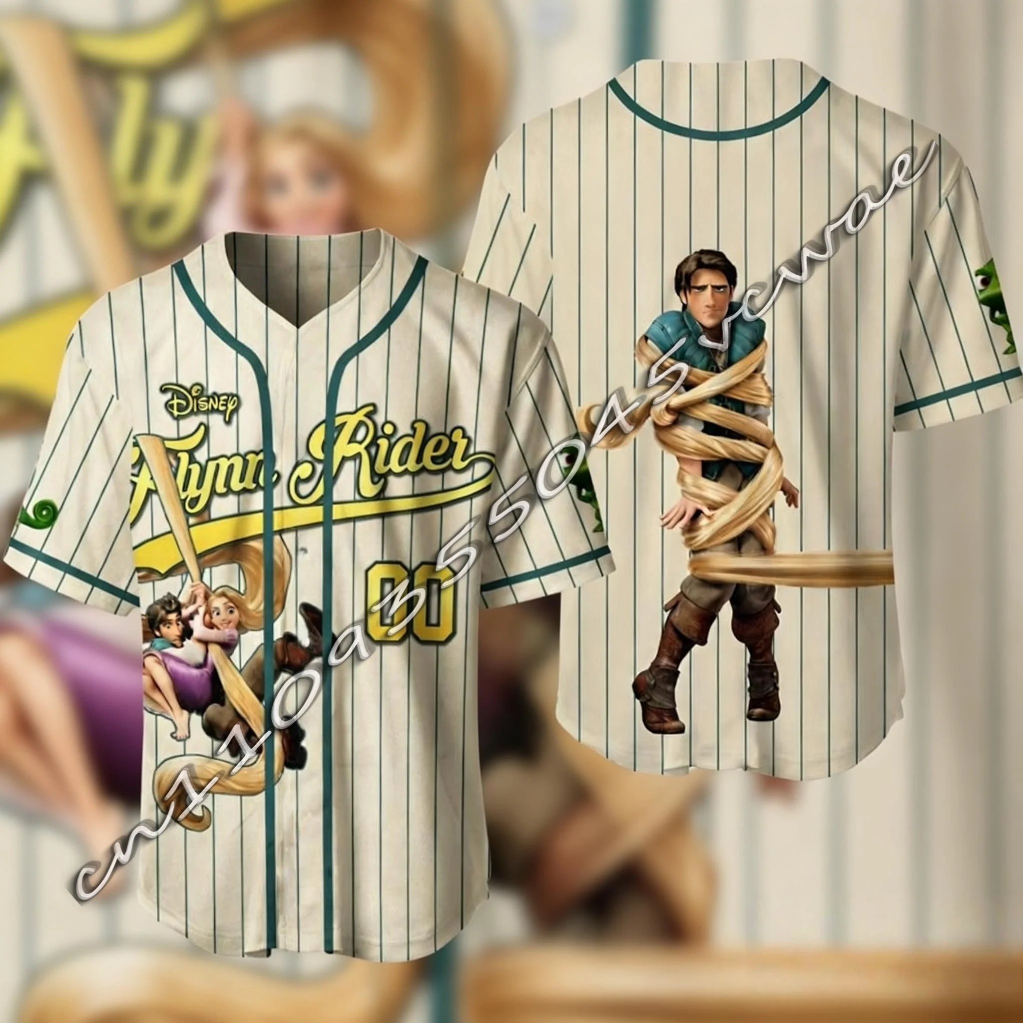 디즈니 마법의 로맨스 코스프레 테마 커플 복장 여름 스포츠 야구 티셔츠 남성과 여성을위한 출산 탑 2026