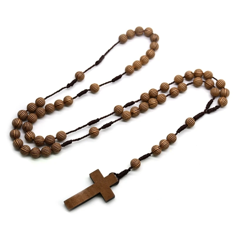 Catholic Rosary Wood Beads Mini Rosaries Cross First Communion Baptism Party Favor
