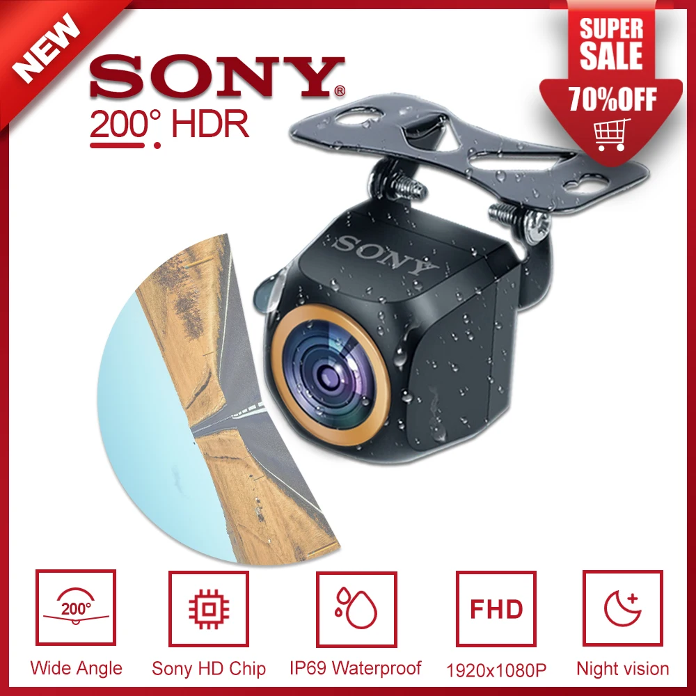 Nevegetor Muslimper Auto 200 ° Fisheye Golden Lens Telecamera Per Retromarcia Full Hd Veicolo Posterione Visione Notturna