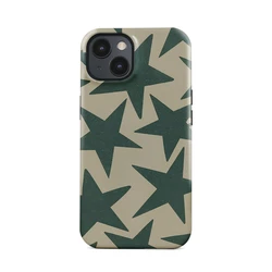 Green Star Shockproof Magnetic Phone Case - Hard Acrylic Cover - iPhone 12 Mini (Magnetic)